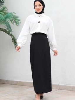 Siyah Uzun Kalem Etek
