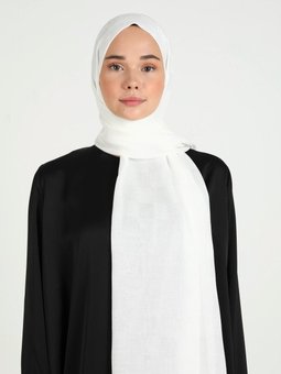 Dama Karla Kırık Beyaz Şal