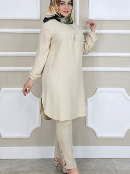 Taş Nervür Ve Detaylı Tunik