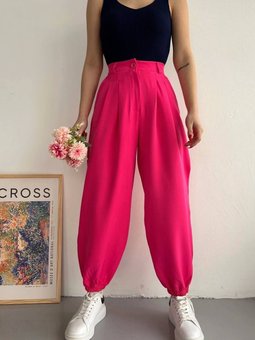 Fuşya Şalvar Pantolon