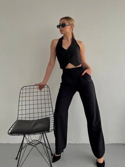 Siyah Palazzo Pantolon