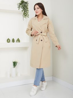 Kadın Oversize Camel Trençkot