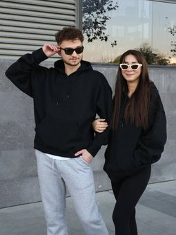 Siyah Oversize Unisex Sweatshirt