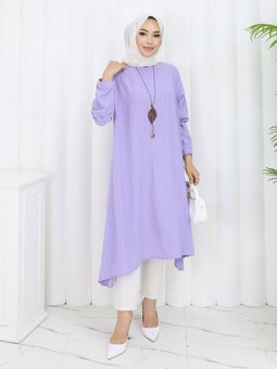 Büyük Beden Lila Tunik