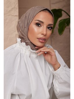 Logo Desen Impluse Seri Eşarp Askısı İle Birlikte Kahve