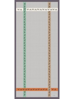 Logolu Desen Pavia Seri Askısı İle Birlikte 90x200 Cm Gri Şal