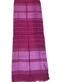 Simli Dokuma İthal Cotton Seri Askısı İle Birlikte 90x200 Cm Kırmızı Şal