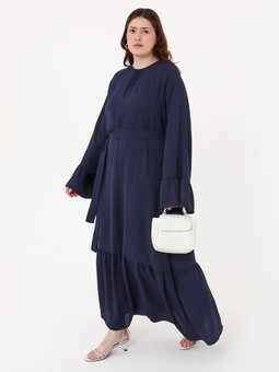 Büyük Beden Lacivert Elbise