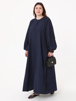 Büyük Beden Lacivert Elbise