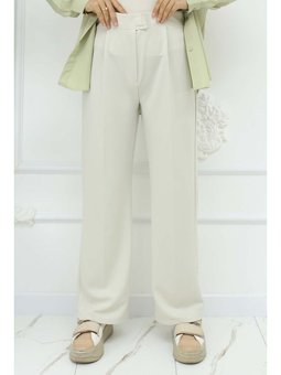 Bol Paça Palazzo Taş Rengi Pantolon