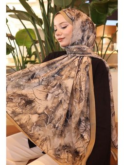 Desenli Şal Camel