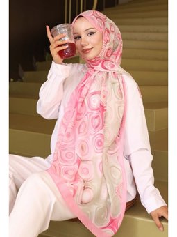 Desenli Şal Pembe