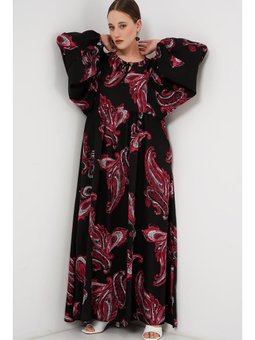 Balon Kol Uzun Y.kırmızı Elbise