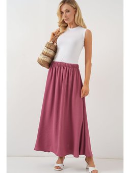 Uzun Ayrobin Gül Kurusu Etek