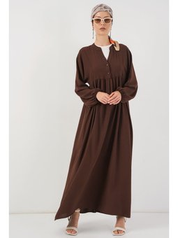 Uzun Kahverengi Elbise
