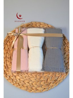 Bambu Kraş Şal – 75x210 Cm | Nefes Alabilir, Terletmez, Tok Duruşlu Mevsimlik Kumaş (3'lü Kutu)