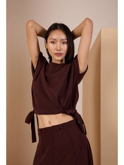 Salaş Modal Dokuma Acı Kahve Yelek