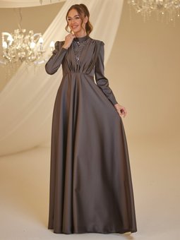 Antrasit Elif Abiye Elbise