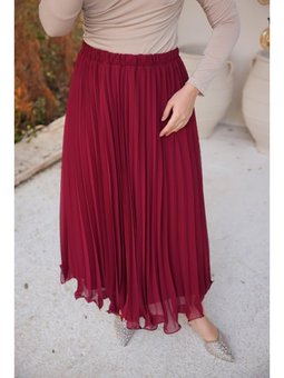 Pliseli Bordo Etek 46)