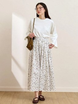 Çıtır Çiçek Balon Kahverengi Etek