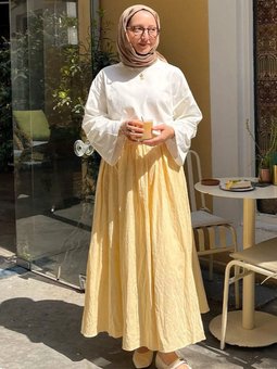 Kraşlı Balon Sarı Etek