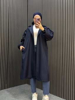 Lacivert Belinay Trençkot