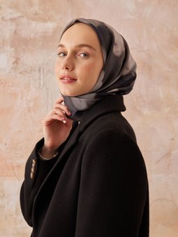 Darcy Desen Pamuk İpek Siyah Eşarp