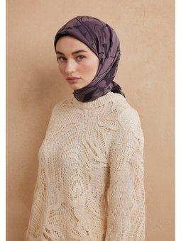 Dark Forest Desen Pamuk İpek Eşarp Vıntage Rose