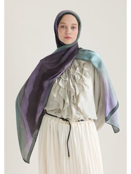 Ombre Floş Viskon Soft Yeşil Şal