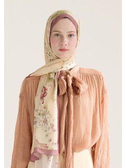 Peony Harmony Floş Viskon Soft Pembe Şal