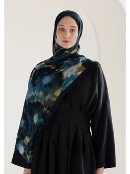 Sweet Peony Floş Viskon Lacivert Şal
