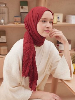 Vual Crash Soft Kırmızı Şal