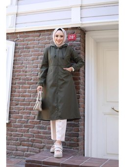 Cepli Kapüşonlu Bondit Kap