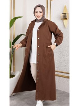 Düğmeli Cepli Gabardin Kap