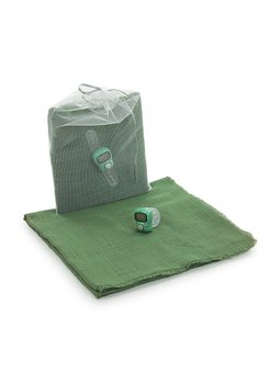 Adet Tül Keseli Pamuklu Mevlüt Örtüsü Ve Zikirmatik Sayaç Seti Yeşil