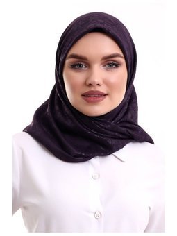 Mor Kofra Desenli Baş Örtü