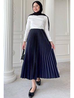 Piliseli Lacivert Etek