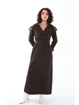 Reglan Kol Yazlık Astarsız Tam Boy Trençkot,kap Kahverengi Trençkot