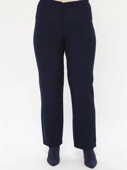 Büyük Beden Krep Bol Paça Arıkan Pantolon Lacivert