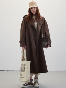 Kemerli Dökümlü Acı Kahve Trençkot