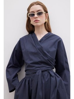 Kimono Tarz Premıum Lacivert Gömlek