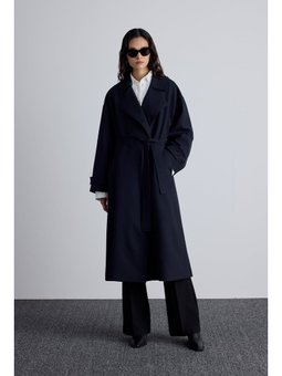 Nicola Kruvaze Lacivert Trençkot