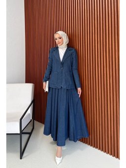 Tensel Ceketli Etekli Takım