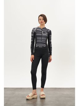 Yüzücü Tayt Etek 3lü Tote Mayo Siyah