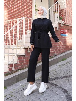 Ribana Detaylı Siyah Takım