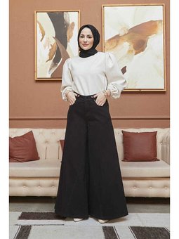 Gabardin Pantolon Etek Siyah