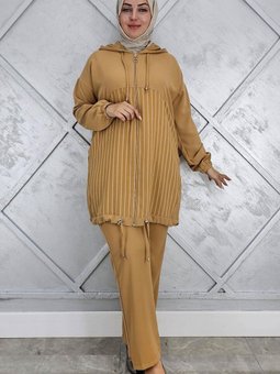 Camel Desen Kombinli İkili Takım