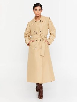 Momente Kadın Oversize Bej Trençkot