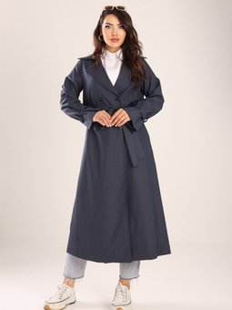 Parrot Kadın Oversize Lacivert Trençkot