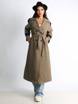 Terra Kadın Oversize Camel Trençkot